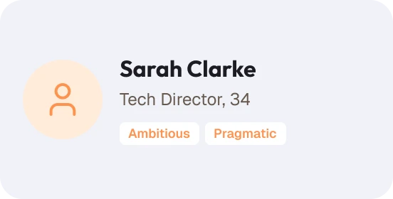 Customer Persona profile card