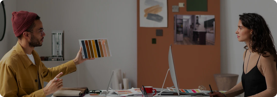Designers working on creative and visual direction