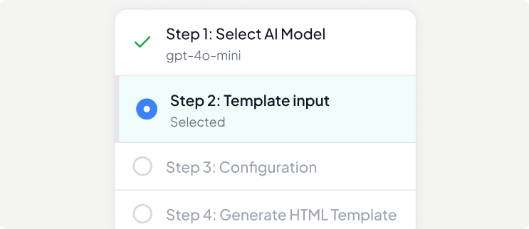 Model Selection - Multi-step model picker
